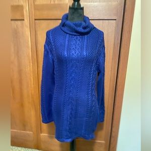 Royal blue sweater dress, size M/L